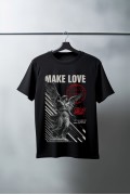 Unisex Oversize 24/1 Penye DTF Baskılı Tişört - DTF78