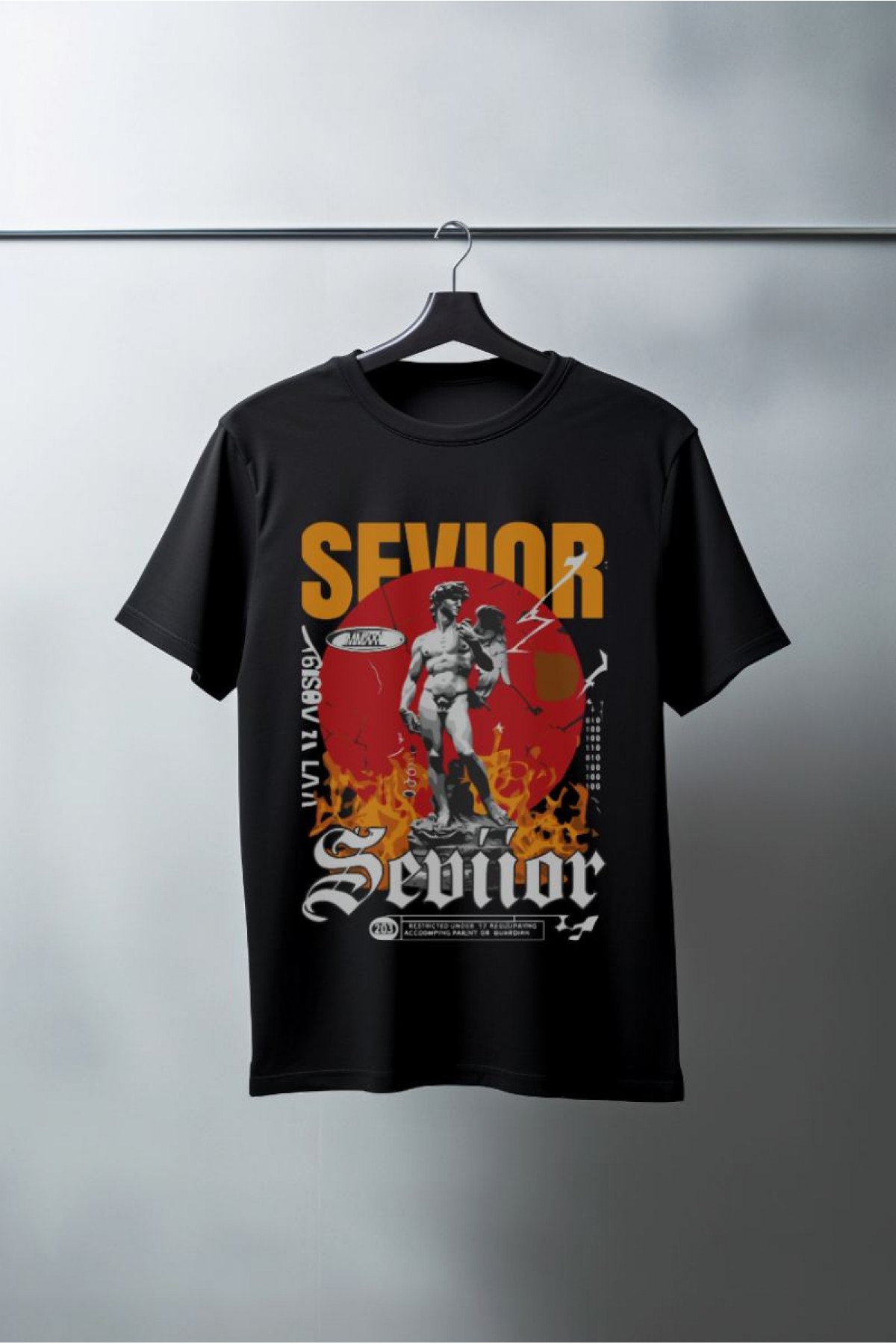 Unisex Oversize 24/1 Penye DTF Baskılı Tişört - DTF82