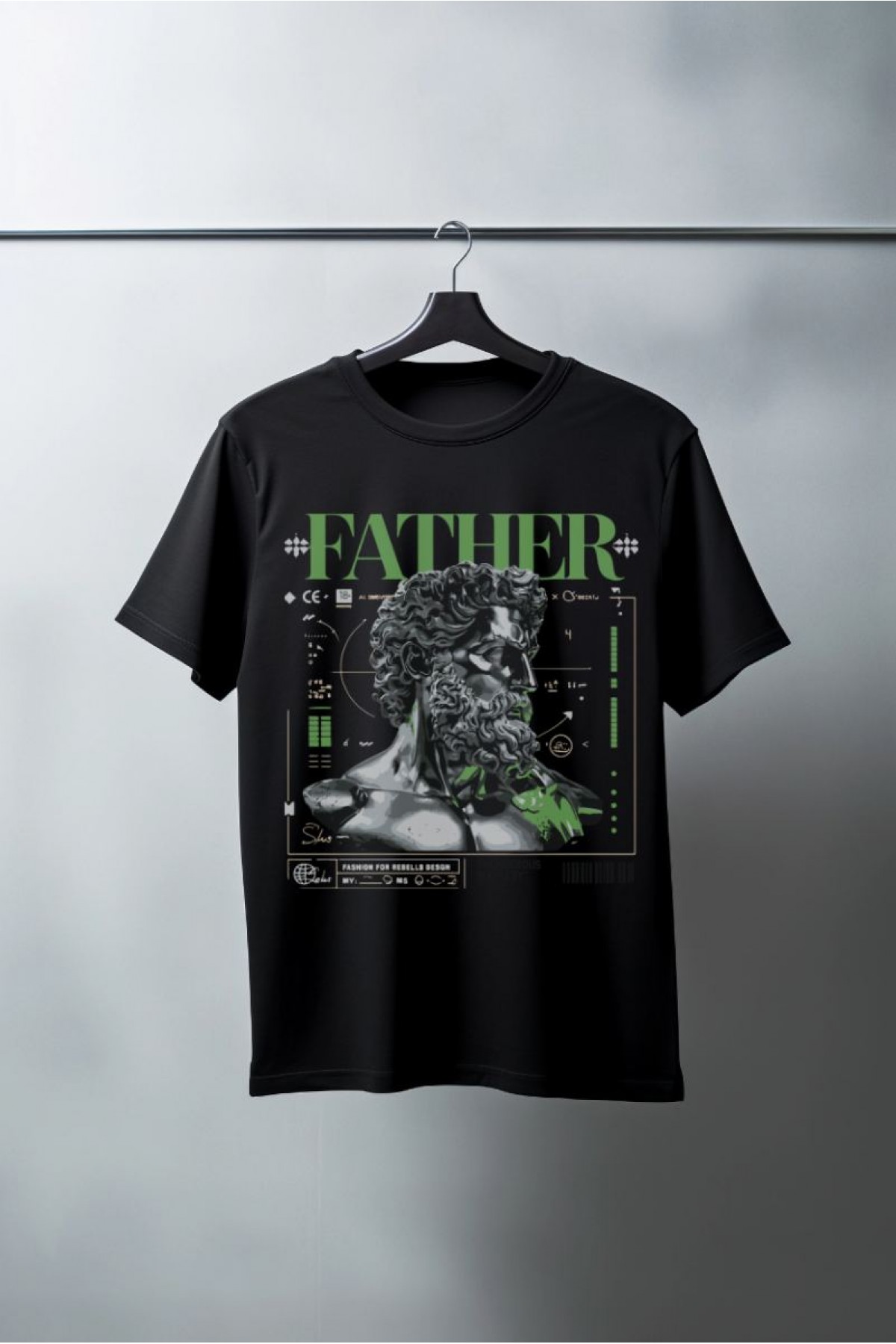 Unisex Oversize 24/1 Penye DTF Baskılı Tişört - DTF84