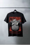 Unisex Oversize 24/1 Penye DTF Baskılı Tişört - DTF86