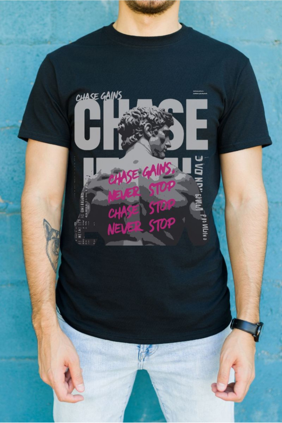 Unisex Oversize 24/1 Penye DTF Baskılı Tişört - DTF89