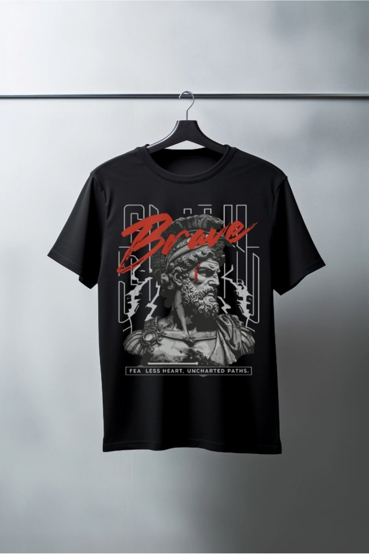 Unisex Oversize 24/1 Penye DTF Baskılı Tişört - DTF92