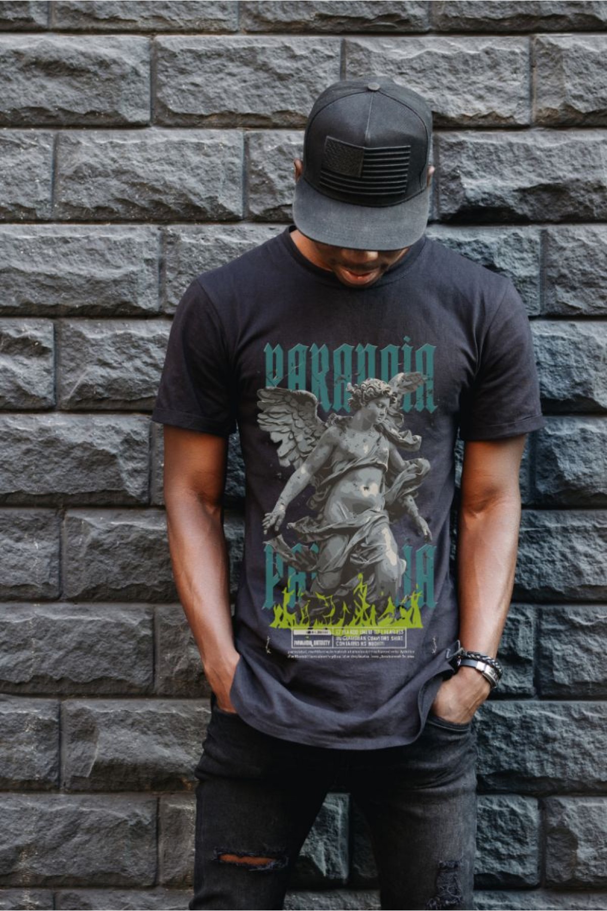 Unisex Oversize 24/1 Penye DTF Baskılı Tişört - DTF93