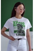 Unisex Oversize 24/1 Penye DTF Baskılı Tişört - DTF99