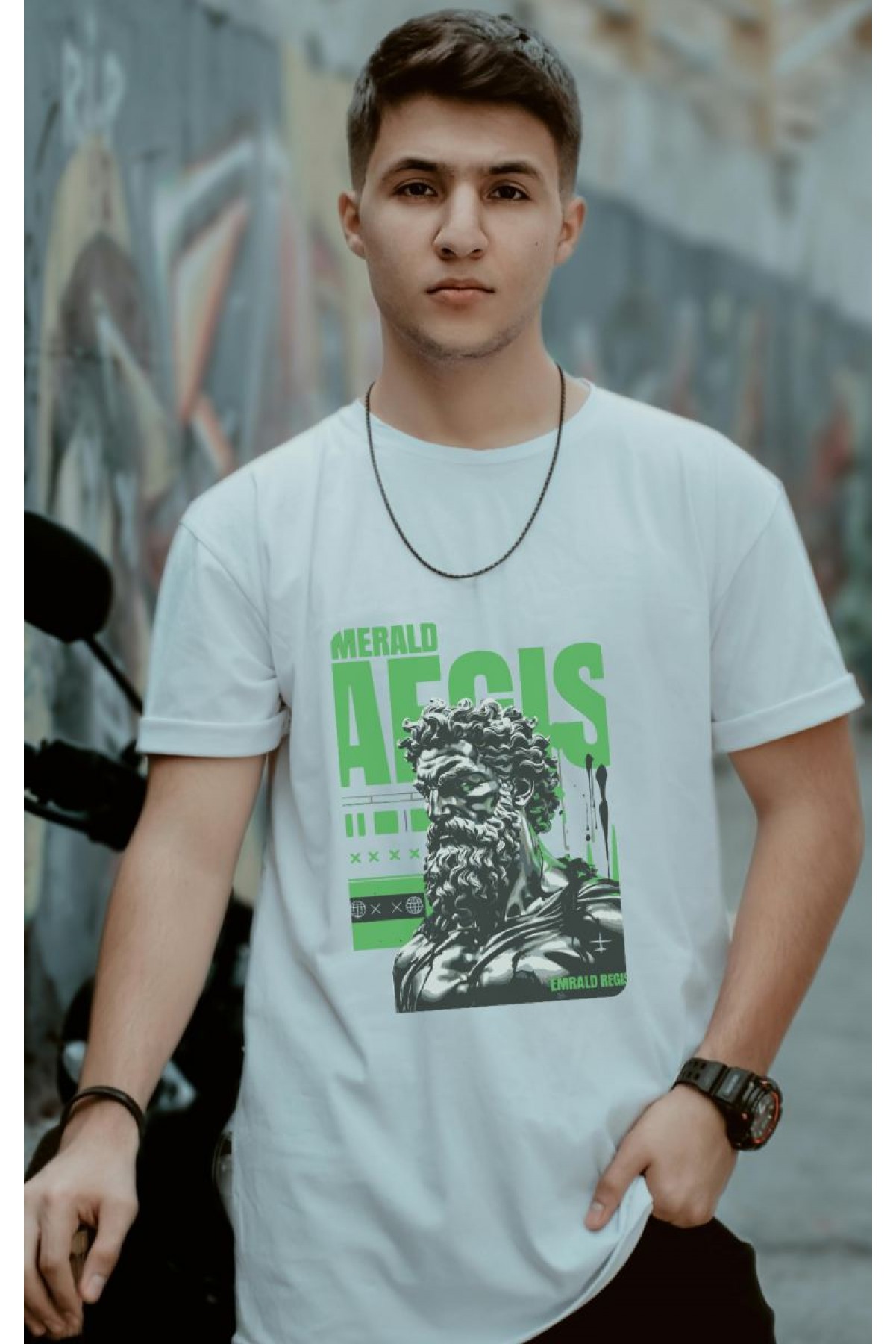 Unisex Oversize 24/1 Penye DTF Baskılı Tişört - DTF99