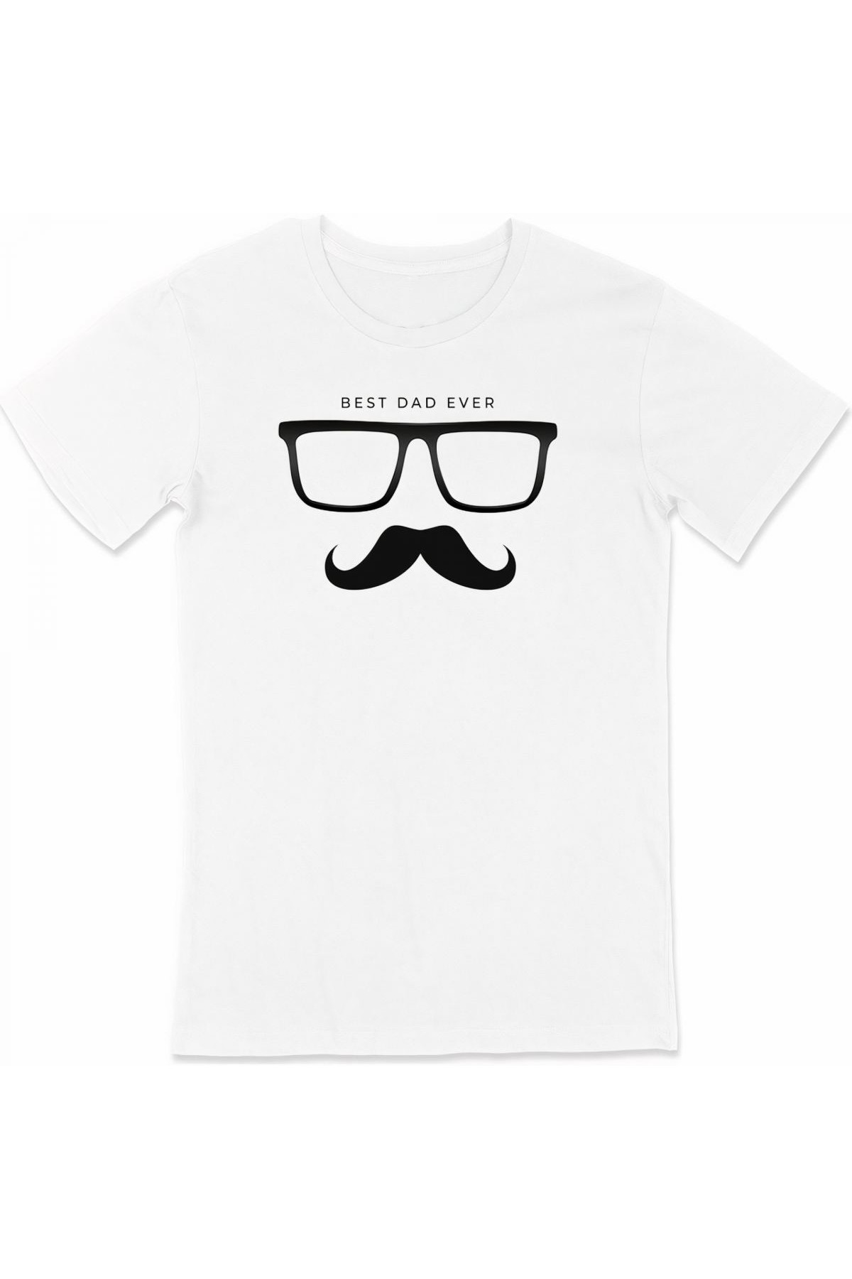 Babalar Günü Hediye Baba Temalı Baskılı Oversize Bisiklet Yaka T-shirt - Beyaz