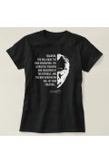 24 Kasım Öğretmenler Günü Temalı Baskılı Bisiklet Yaka T-shirt - Siyah