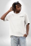 30 Ağustos Zafer Bayramı Ön Arka Baskılı Oversize Bisiklet Yaka T-shirt - Beyaz