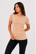 Kadın 3’lü Kısa Kollu Bisiklet Yaka Basic Slim Fit T-Shirt -Petrol Mavisi  - Bej - Mavi