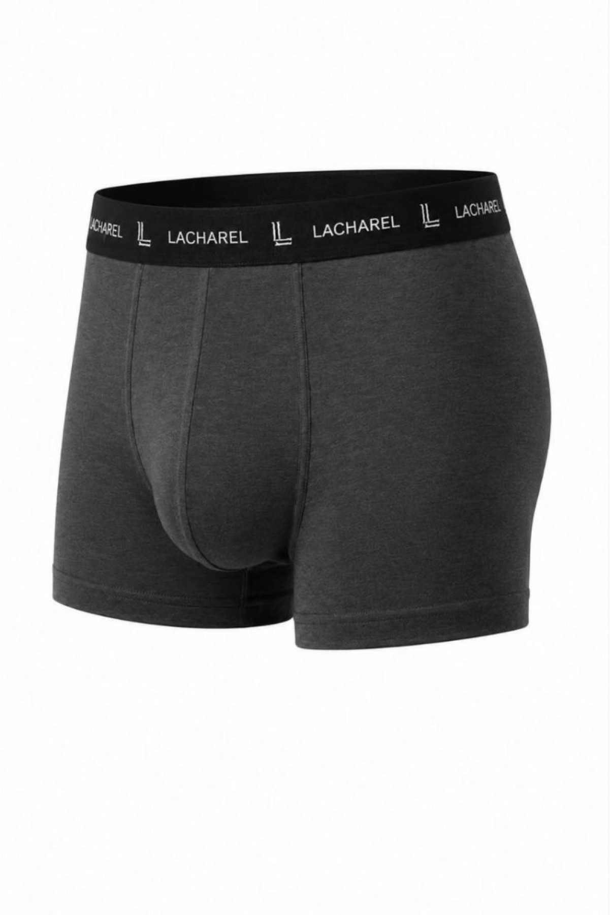 Erkek Likralı Pamuklu Nefes Alan Penye Boxer 3'lü Paket - Füme
