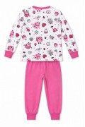 Kız Çocuk Premium Penye Baykuş Desenli Uzun Kollu Pijama Takımı 2-11 Yaş - Pembe