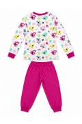 Kız Çocuk Premium Penye Koala Desenli Uzun Kollu Pijama Takımı 2-11 Yaş - Fuşya