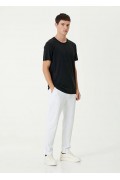 ERKEK Düz Tişört Bisiklet Yaka Regular Fit Yazlık Kısa kol T-Shirt - Siyah