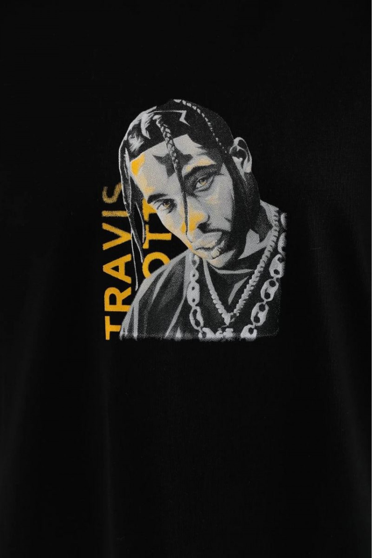 Kadın Baskılı T-Shirt Kısa Kol Bisiklet Yaka Oversize Rahat Kalıp Günlük Tişört - Siyah