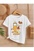 Çocuk Unisex Baskılı T-Shirt - Beyaz