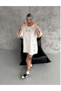 Kadın Kısa Kol Tişört Bisiklet Yaka Filistin Poşülü Baskılı T-Shirt - Beyaz