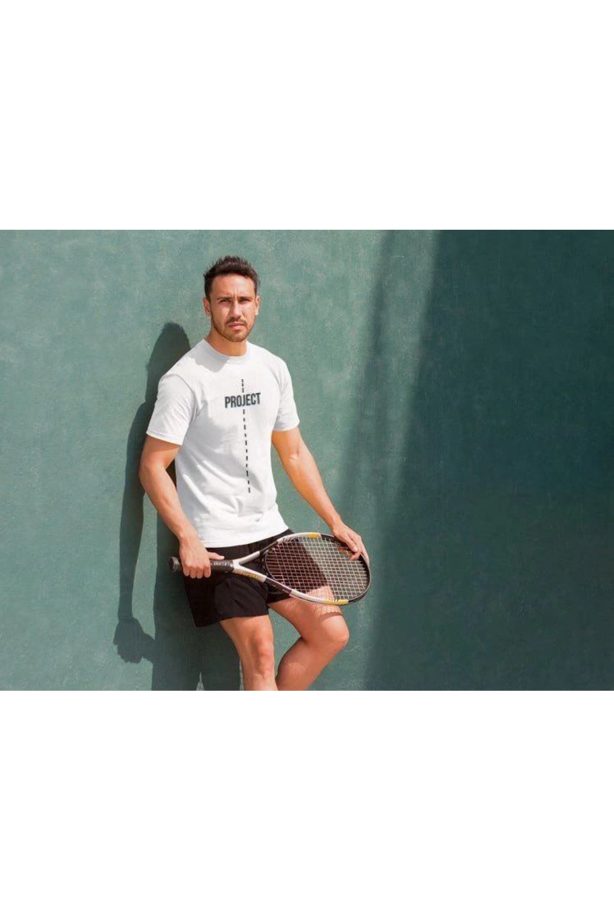 Erkek Kısa Kol Yazlık Tişört Bisiklet Yaka Baskılı Oversize T-Shirt - Beyaz