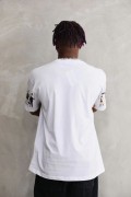 Erkek Kısa Kol Yazlık Tişört Bisiklet Yaka Baskılı Oversize T-Shirt - Beyaz