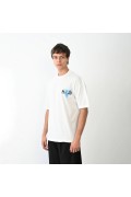 Erkek Baskılı T-Shirt Kısa Kol Bisiklet Yaka Regular Fit Rahat Kalıp Günlük Tişört - Beyaz
