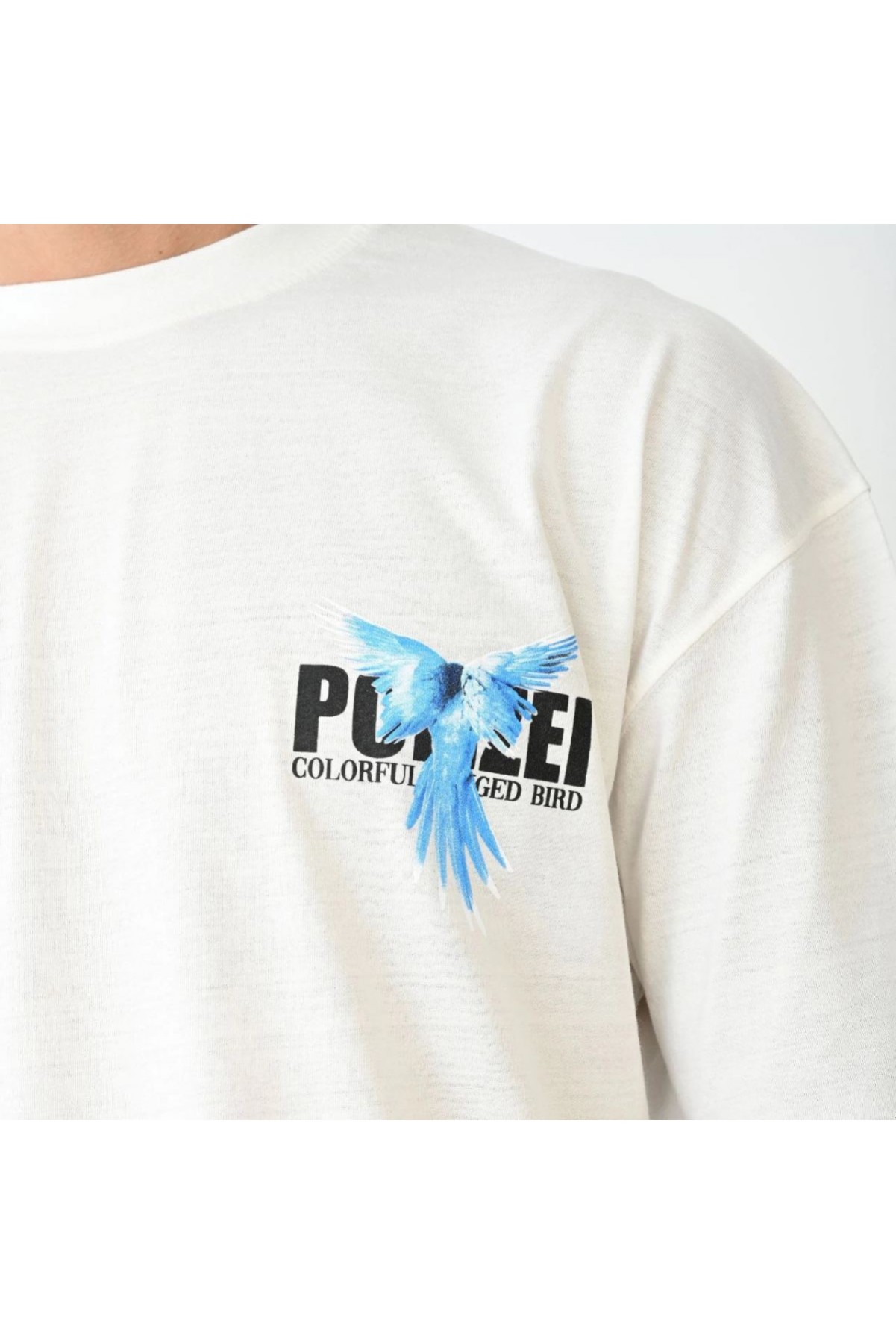 Erkek Baskılı T-Shirt Kısa Kol Bisiklet Yaka Regular Fit Rahat Kalıp Günlük Tişört - Beyaz