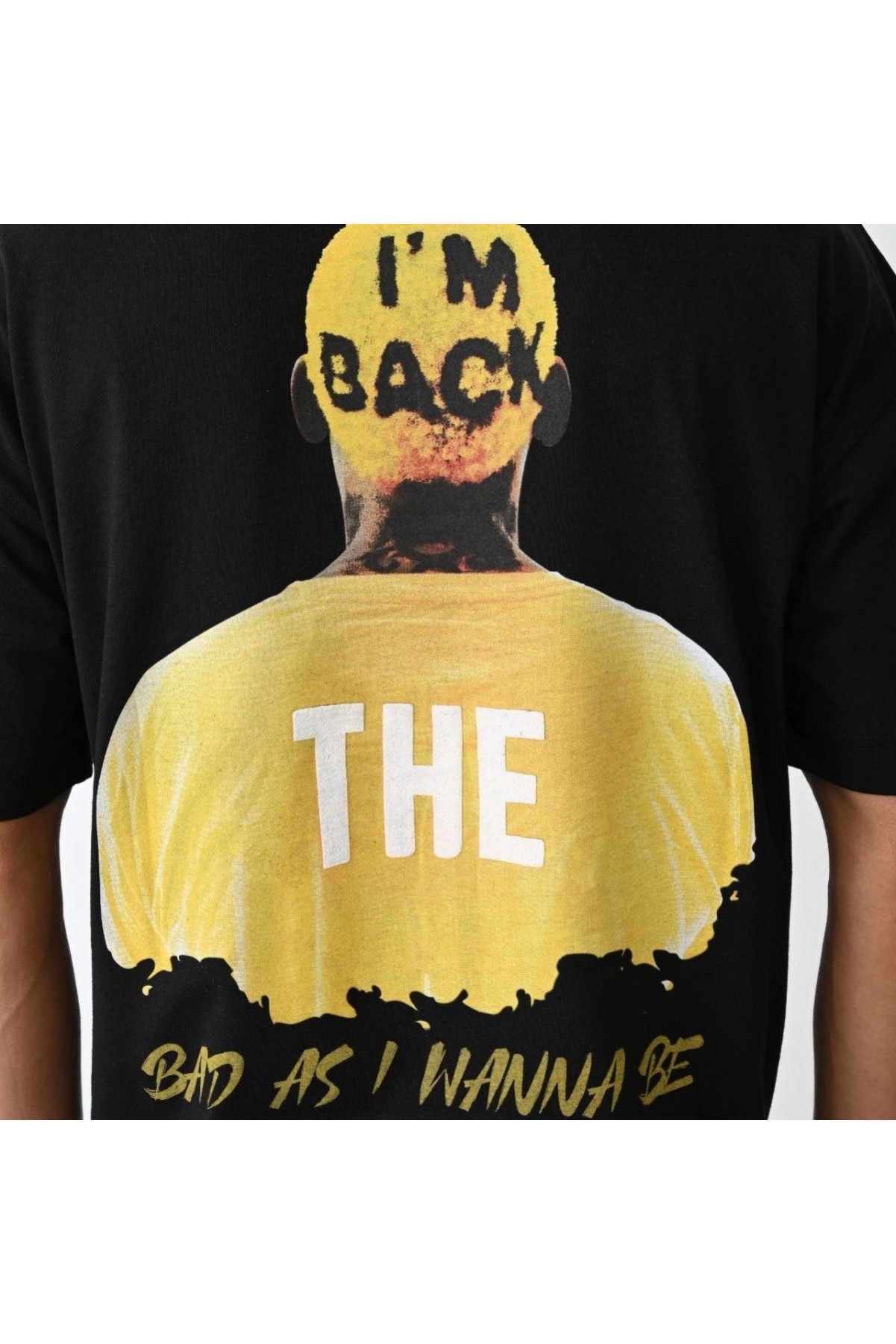 Erkek Baskılı T-Shirt Kısa Kol Bisiklet Yaka Regular Fit Rahat Kalıp Günlük Tişört - Siyah