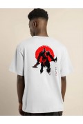 Erkek Baskılı T-Shirt Kısa Kol Bisiklet Yaka Regular Fit Rahat Kalıp Günlük Tişört - Beyaz