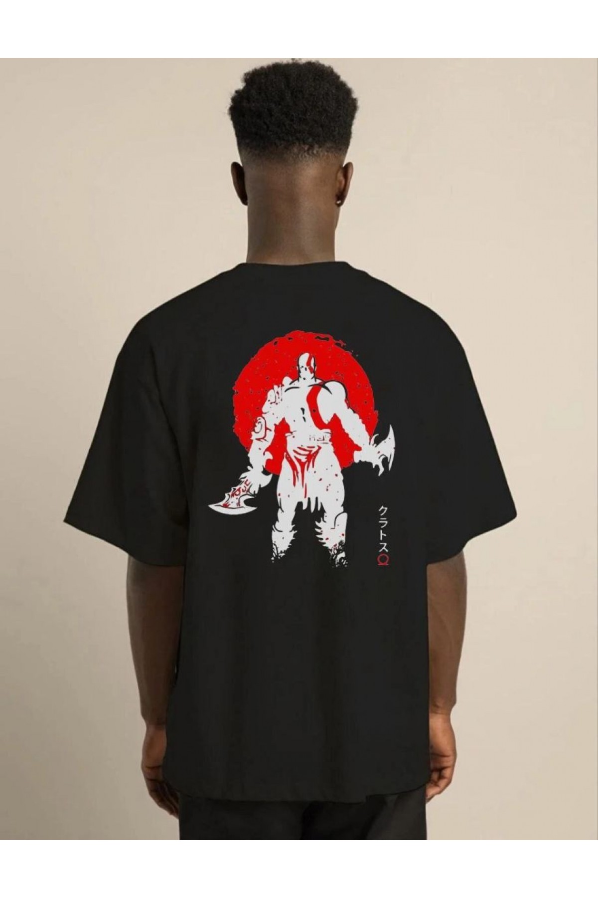 Erkek Baskılı T-Shirt Kısa Kol Bisiklet Yaka Regular Fit Rahat Kalıp Günlük Tişört - Siyah