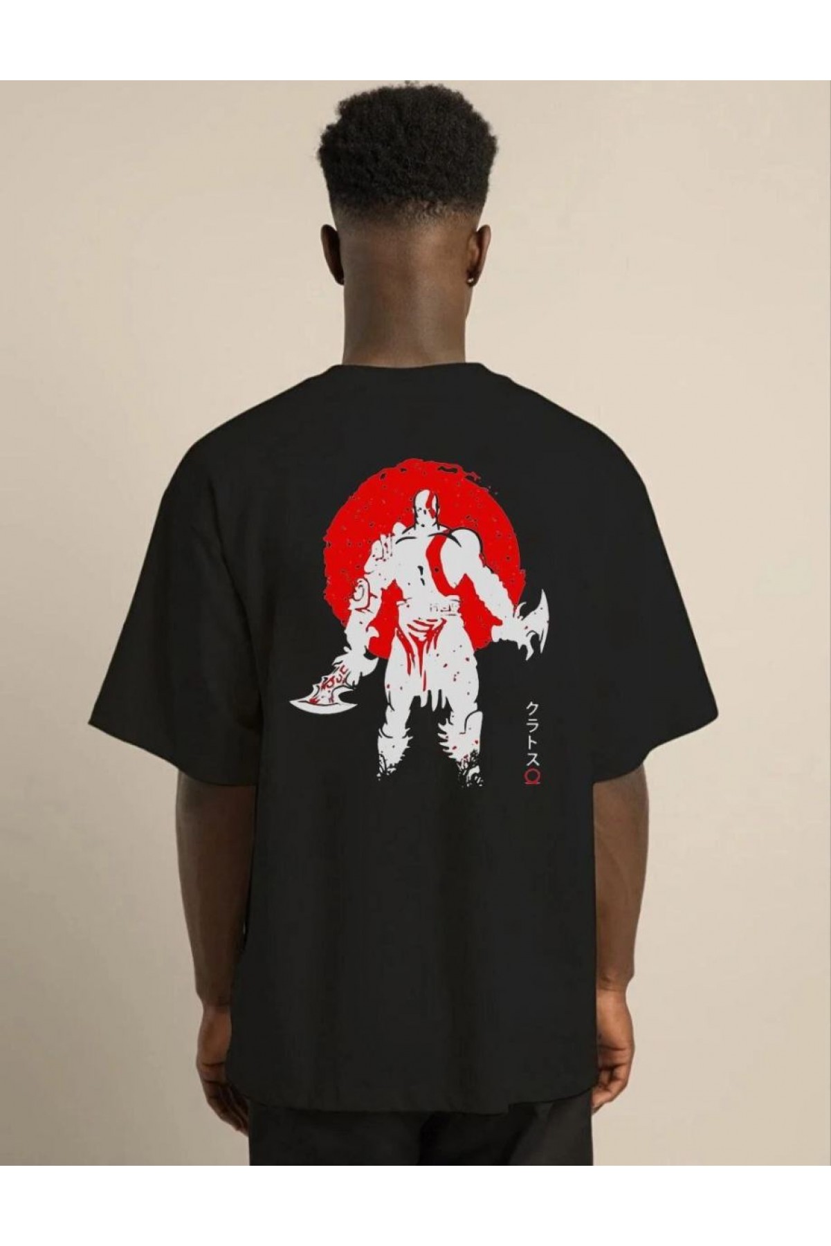 Erkek Baskılı T-Shirt Kısa Kol Bisiklet Yaka Regular Fit Rahat Kalıp Günlük Tişört - Siyah