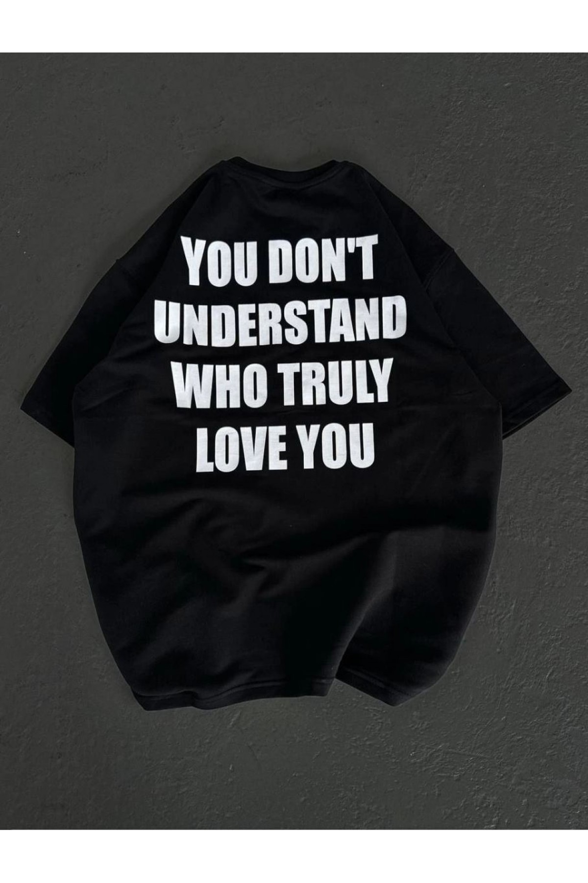 Kadın Baskılı T-Shirt Kısa Kol Bisiklet Yaka Regular Fit Rahat Kalıp Günlük Tişört  - Siyah