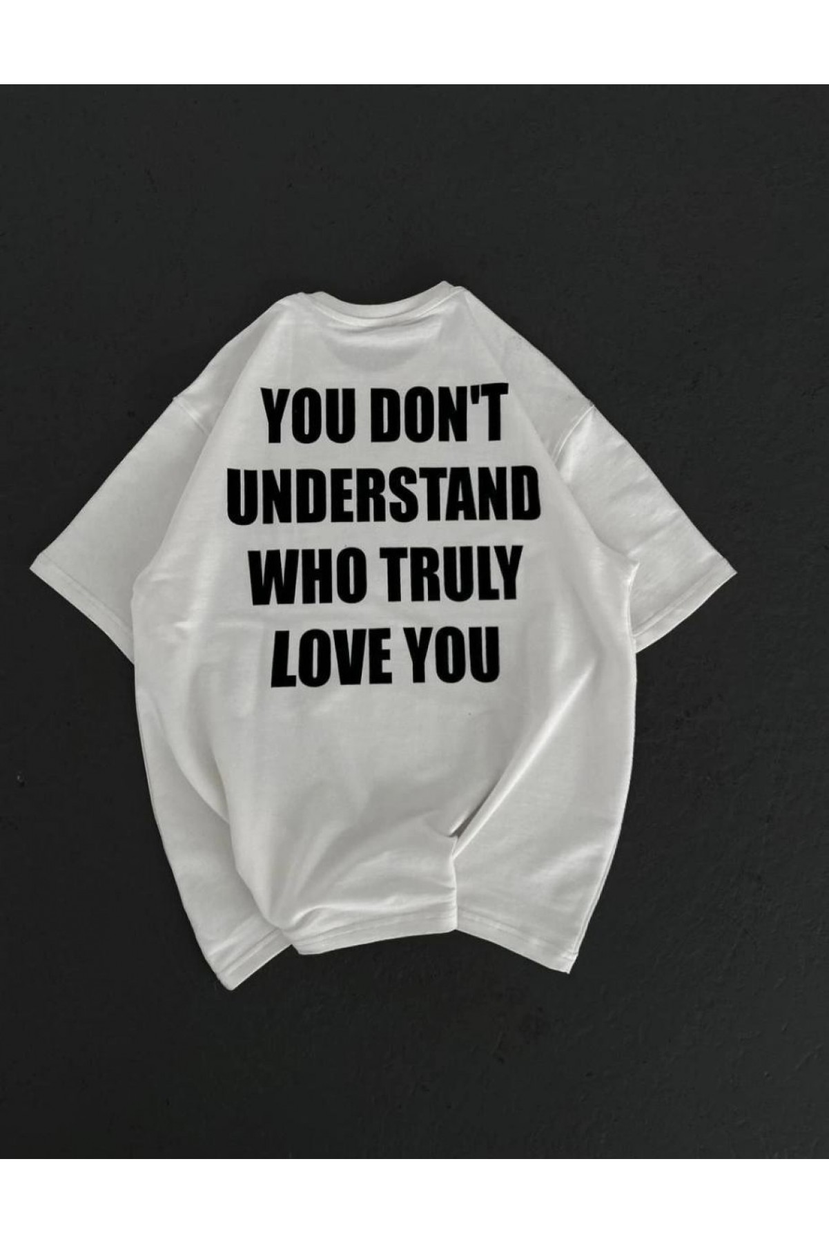 Kadın Baskılı T-Shirt Kısa Kol Bisiklet Yaka Regular Fit Rahat Kalıp Günlük Tişört - Beyaz