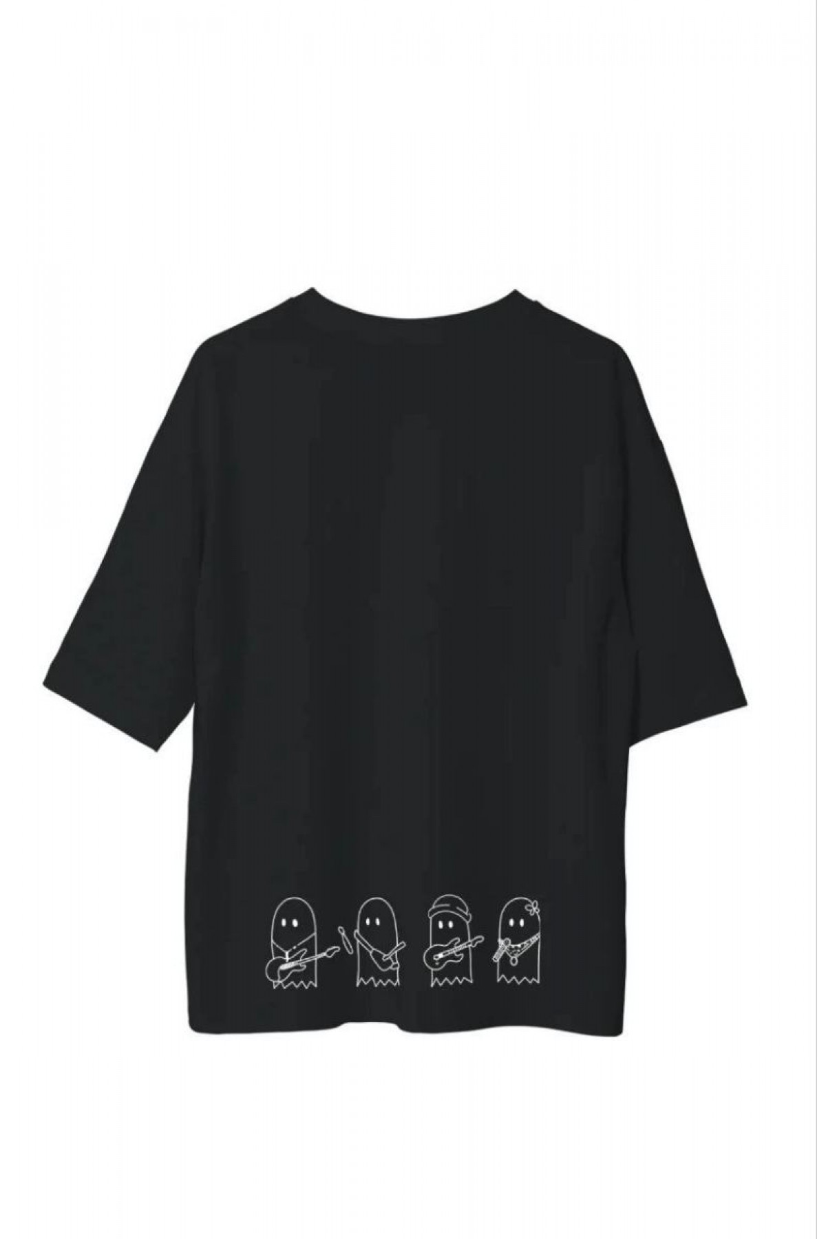 Erkek Baskılı T-Shirt Kısa Kol Bisiklet Yaka Regular Fit Rahat Kalıp Günlük Tişört - Siyah