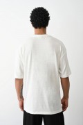 Erkek Tişört Düz Basic Penye Yazlık Bisiklet Yaka Kısa Kol T-Shirt - Beyaz