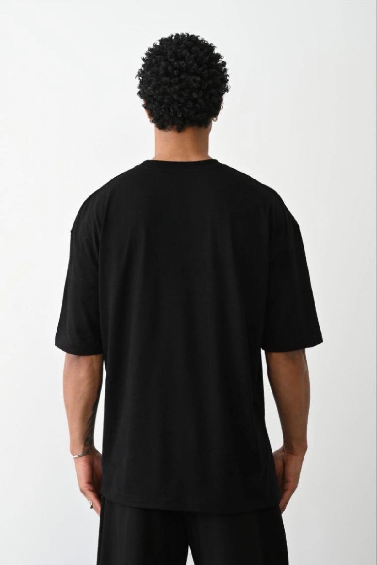 Erkek Tişört Düz Basic Penye Yazlık Bisiklet Yaka Kısa Kol T-Shirt - Siyah