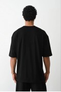 Erkek Tişört Düz Basic Penye Yazlık Bisiklet Yaka Kısa Kol T-Shirt - Siyah