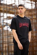 Erkek Kısa Kol Tişört Bisiklet Yaka LOS ANGELES  Baskılı T-Shirt - Siyah