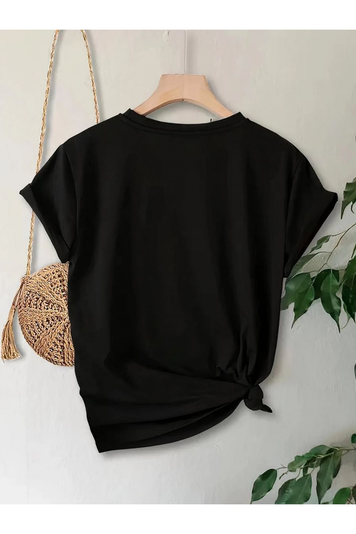 Anneler Günü Baskılı T-shirt - Siyah