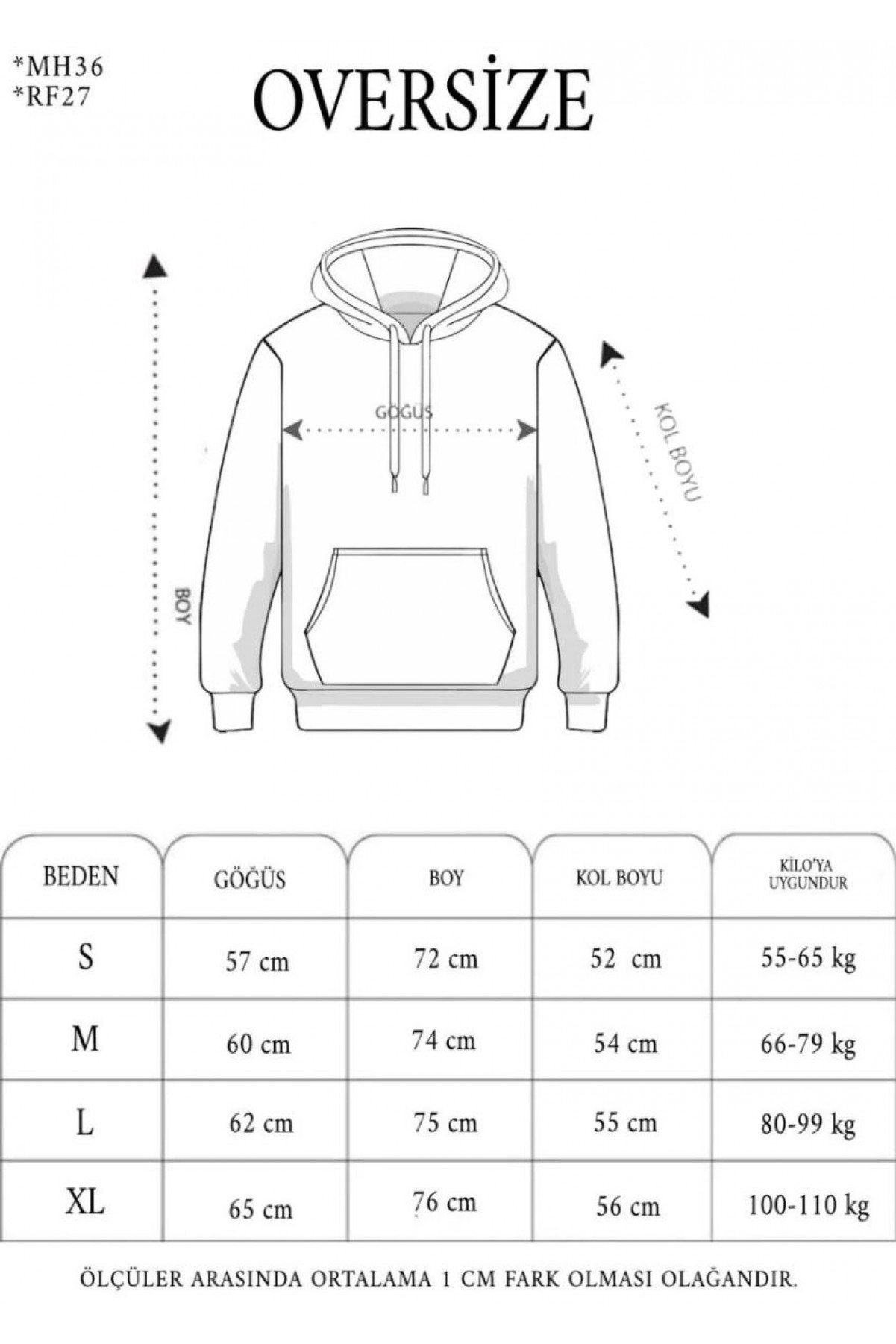 Erkek 3 İplik Pamuklu Oversize Kapüşonlu Nakışlı Hoodie SweatShirt - Siyah