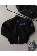 ERKEK Stark Industries Siyah Bomber Mont Fermuarlı Cepli Uzun Kollu Kapitone - Siyah