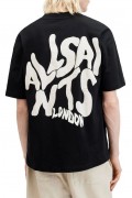Erkek Tişört Baskılı Oversize Kısa kol T-shirt - Siyah