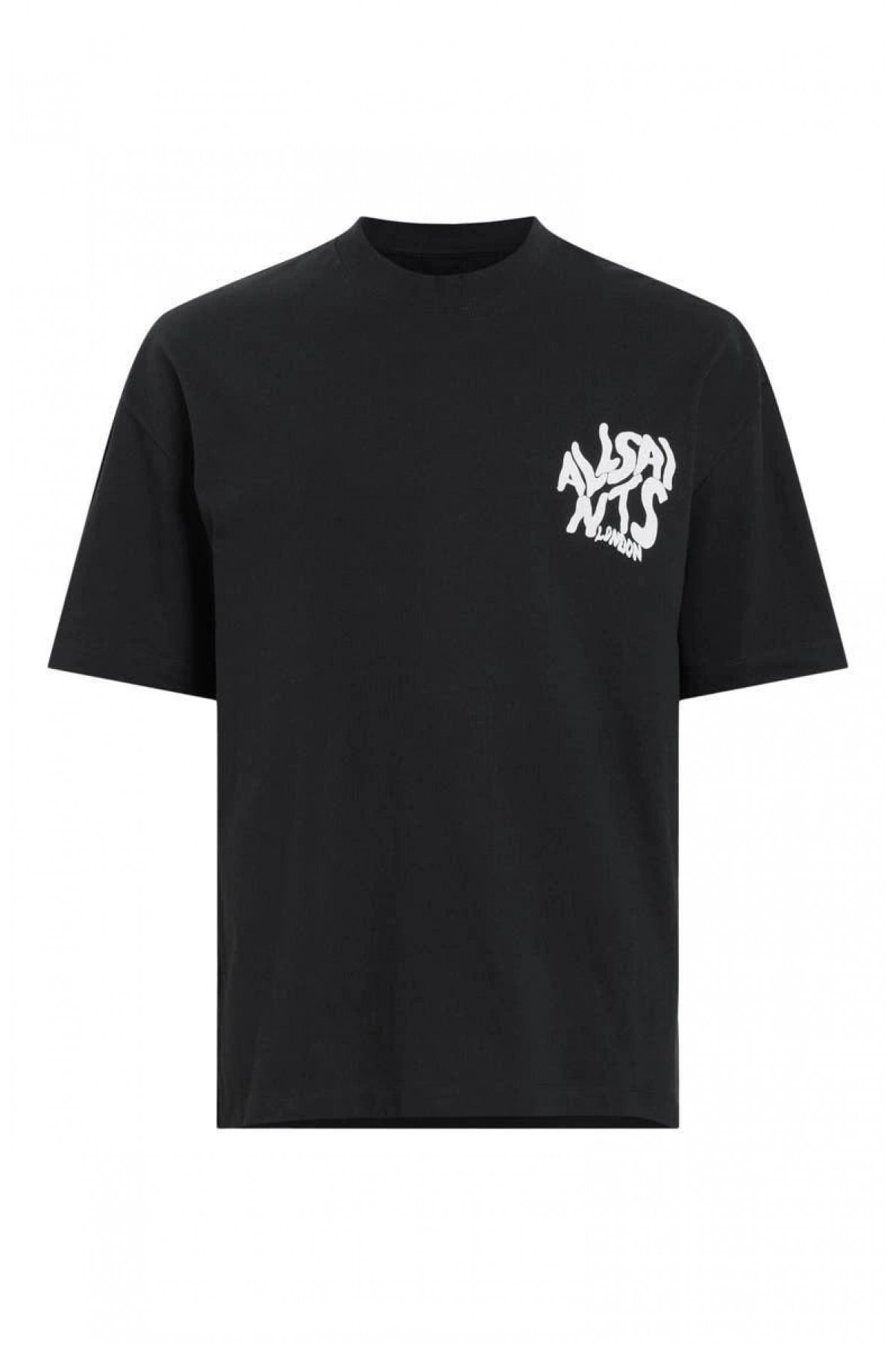 Erkek Tişört Baskılı Oversize Kısa kol T-shirt - Siyah
