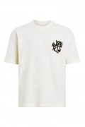 Erkek Tişört Baskılı Oversize kısa kol T-Shirt - Beyaz