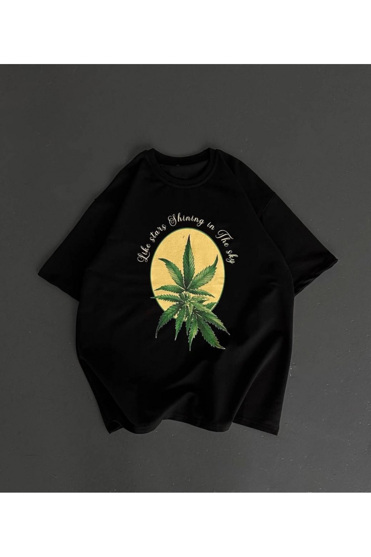 Erkek Baskılı T-Shirt Kısa Kol Bisiklet Yaka Regular Fit Yazlık Tişört - SiyahSiyah