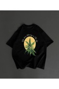Erkek Baskılı T-Shirt Kısa Kol Bisiklet Yaka Regular Fit Yazlık Tişört - SiyahSiyah