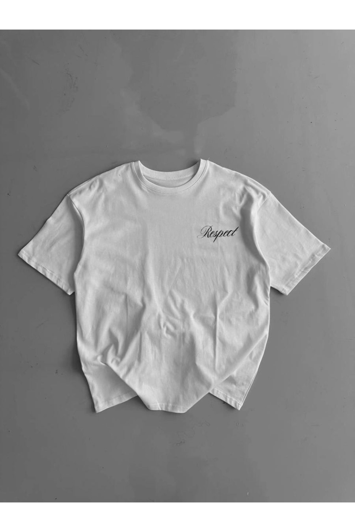 Erkek Baskılı T-Shirt Kısa Kol Bisiklet Yaka Regular Fit Yazlık Tişört -  Beyaz