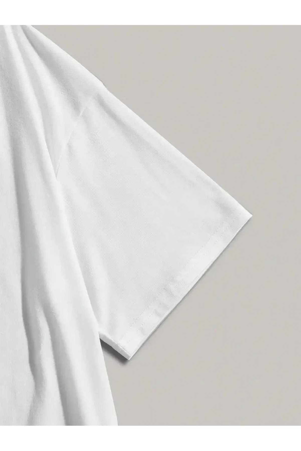 Kadın Kısa Kol Tişört Bisiklet Yaka Angel Melek Kanadı Baskılı T-Shirt - Beyaz