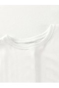 Kadın Gülücük Baskılı Tişört Kısa Kol Bisiklet Yaka Oversize T-Shirt - Beyaz