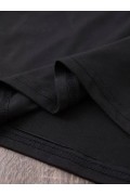 Kadın Kısa Kol Yazlık Tişört Bisiklet Yaka Baskılı Oversize T-Shirt - Siyah