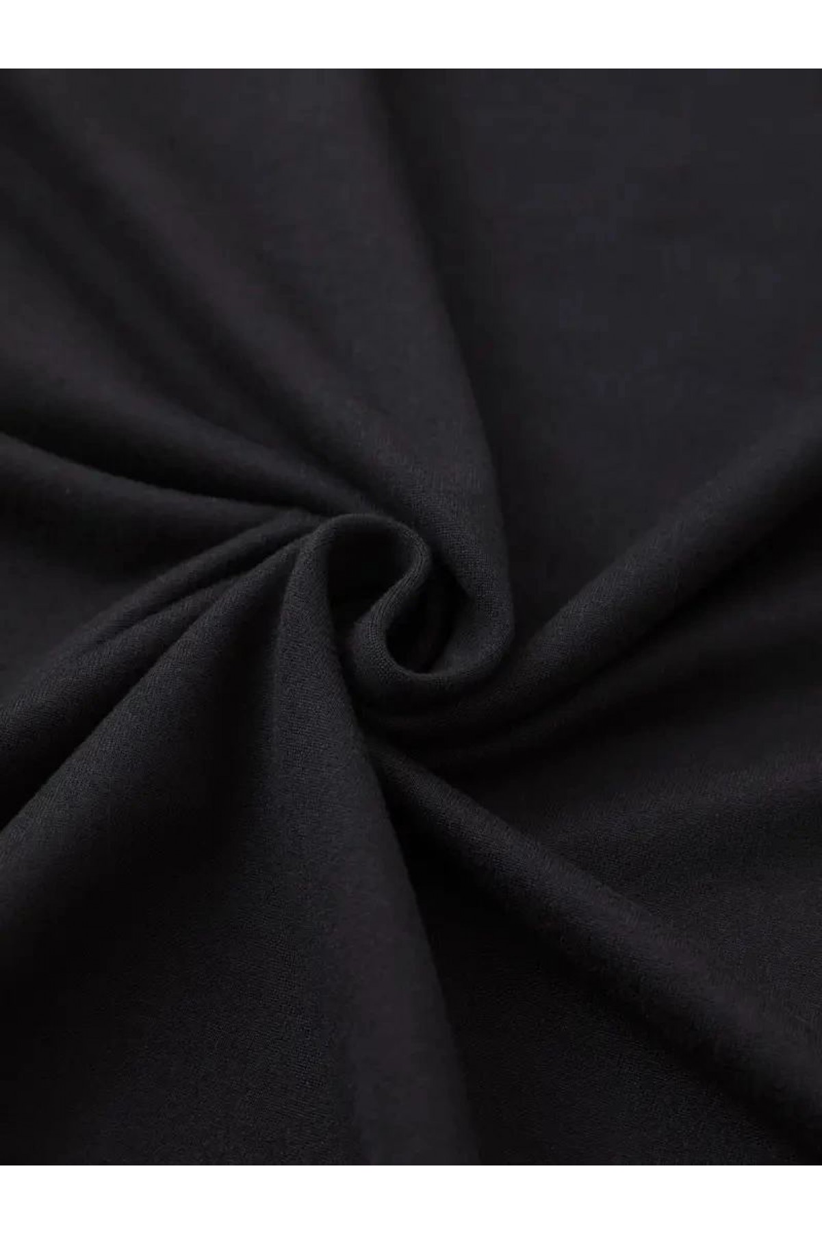 Kadın Kısa Kol Yazlık Tişört Bisiklet Yaka Baskılı Oversize T-Shirt - Siyah