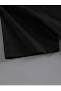 Kadın Kahve Desen Baskılı Tişört Kısa Kol Bisiklet Yaka Oversize T-Shirt - Siyah