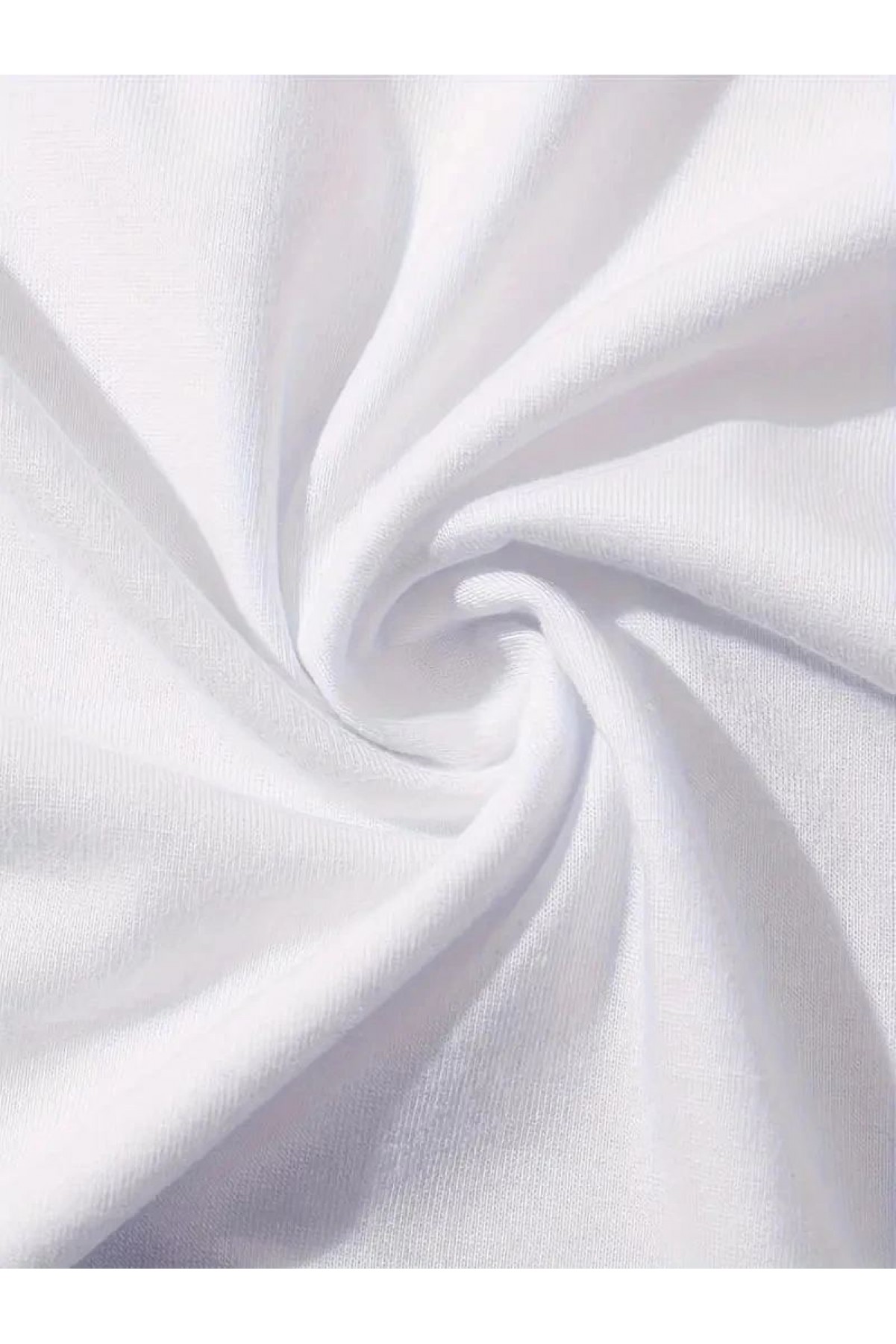 Kadın Kahve Desen Baskılı Tişört Kısa Kol Bisiklet Yaka Oversize T-Shirt - Beyaz
